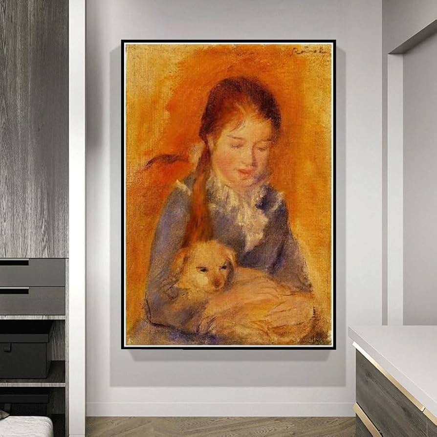 Amazon | 犬を連れた少女﹣ ピエール・オーギュスト・ルノワール﹣Diy