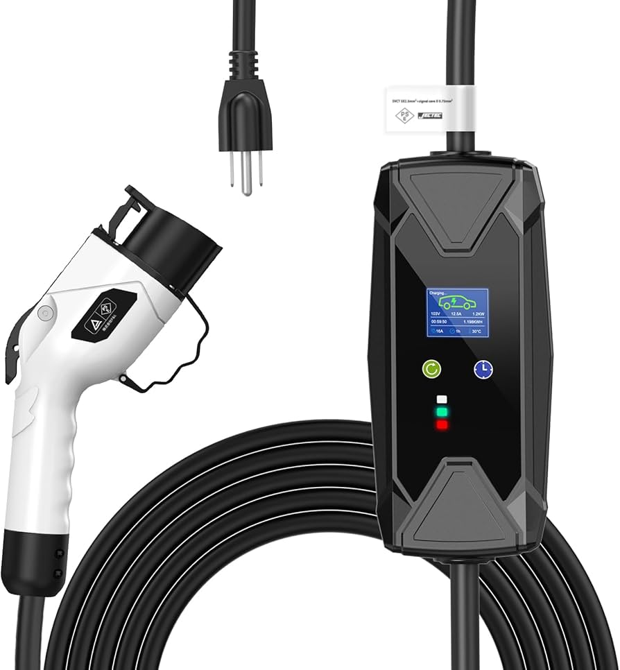 Amazon.co.jp: EvKasoku EV充電器 電気自動車 充電ケーブル、100-125V