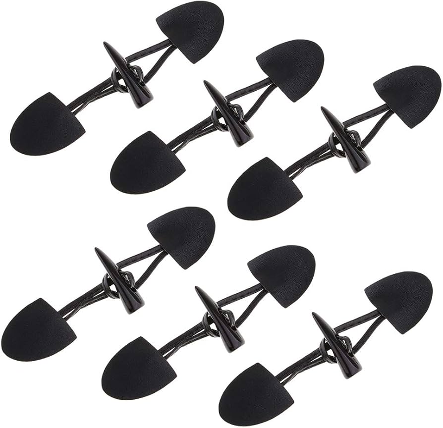 Amazon | Kloware 6セットダッフルコートレザートグル留め金トグル