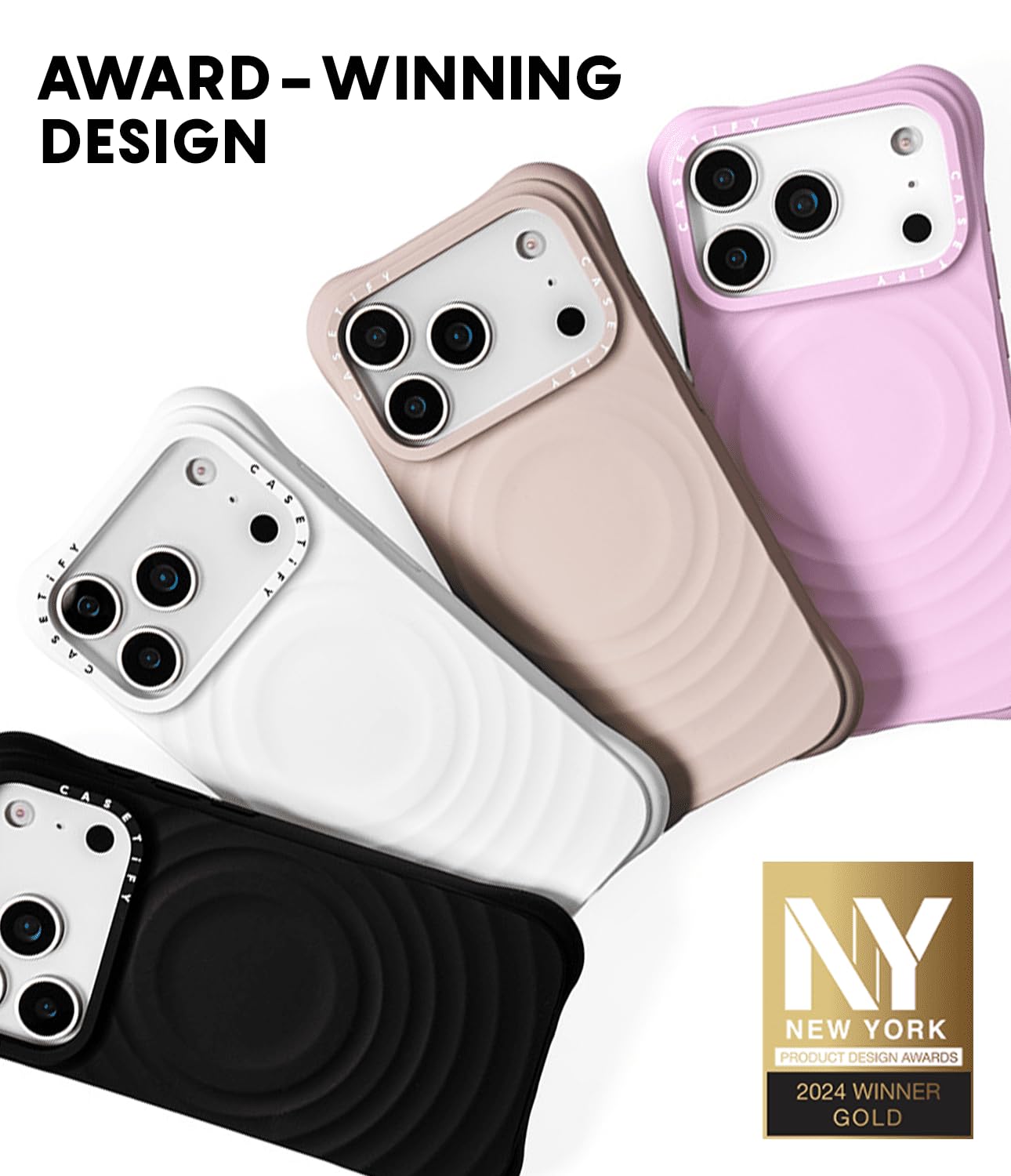 Amazon.co.jp: CASETiFY ウェーブ シリコン iPhone 17 Pro ケース [波