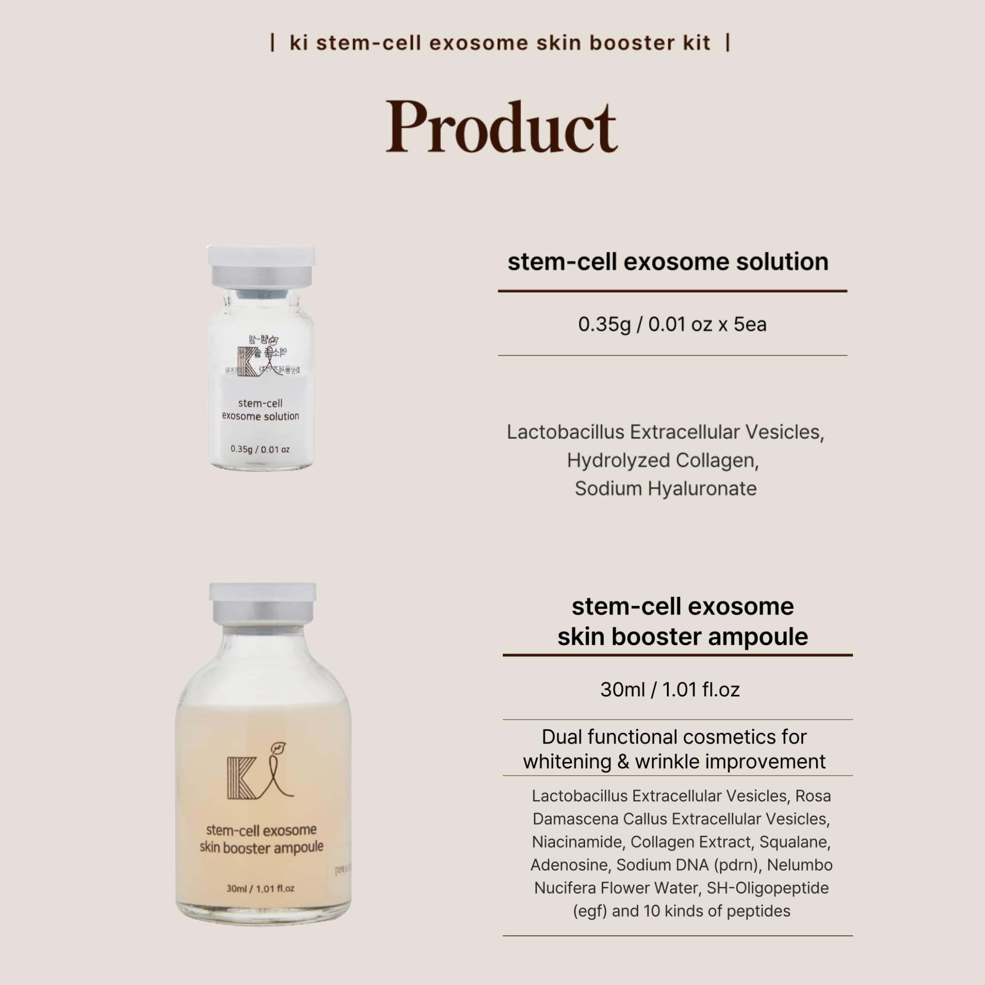 Amazon.com: Stem-Cell Exosome Skin Booster Kit Booster Ampoule