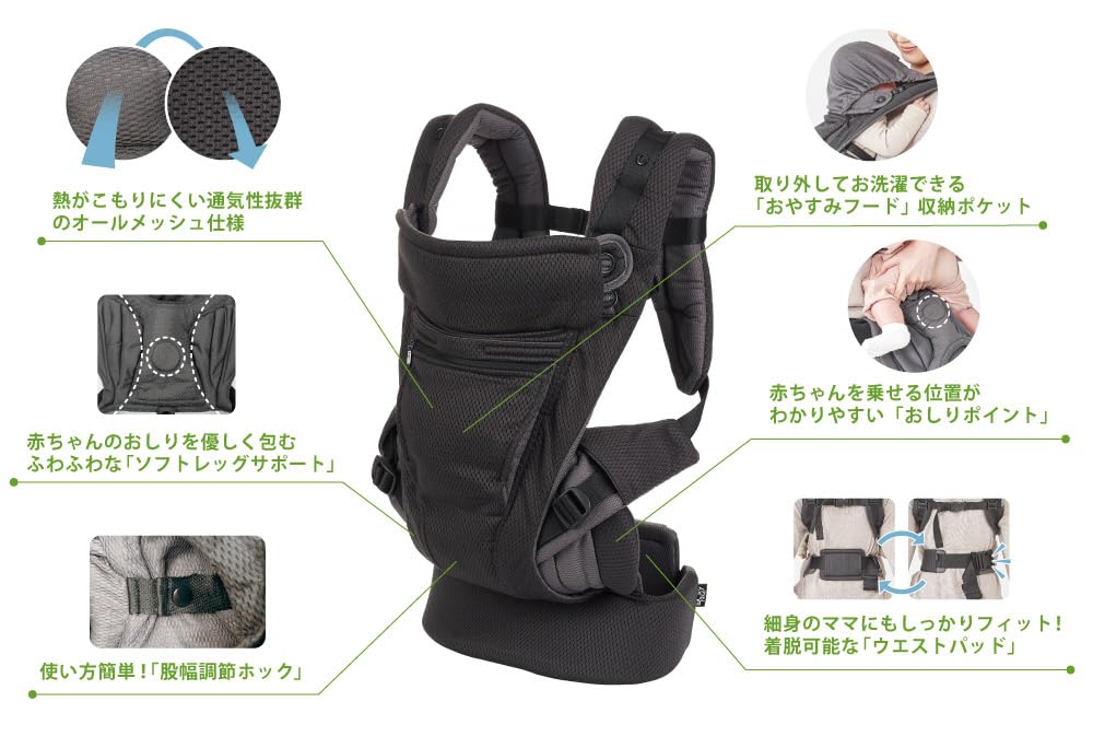 Amazon.co.jp: ラッキー1934 fuwa hug フワハグ 抱っこ紐 ベージュ