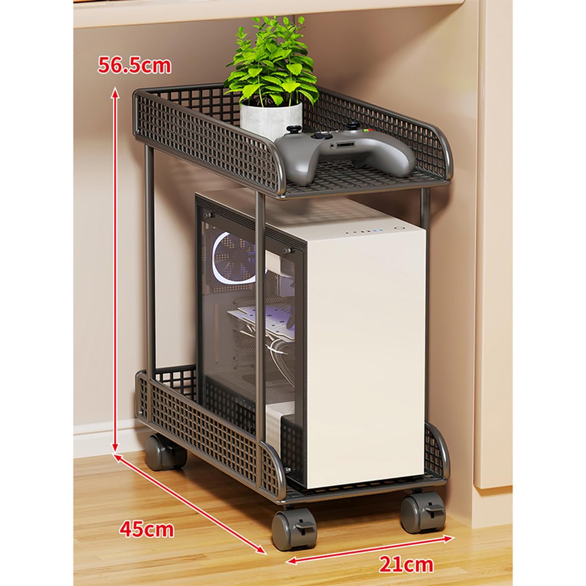 Amazon.co.jp: NASFH パソコンラック サイドワゴン カラー2 デスク