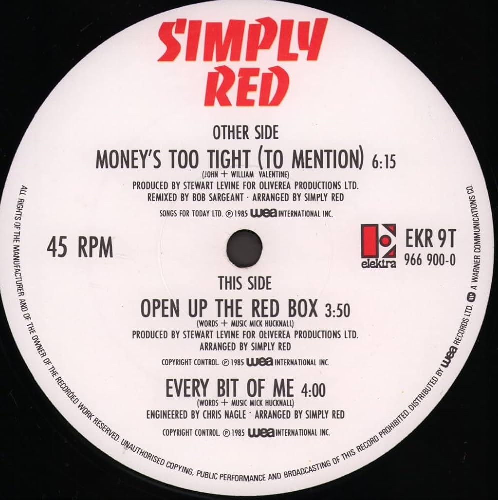 Simply Red - Money's Too Tight 貴重リミックスCD Simply Red