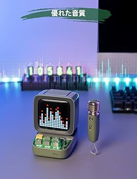 Amazon.co.jp: Divoom Ditoo-Mic ワイヤレスBluetoothスピーカー