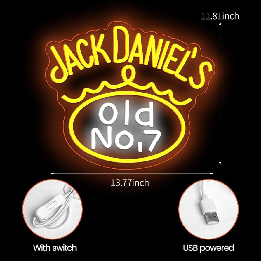 Amazon.co.jp: XJNOLGXIQU Jack Danie ネオンサイン バーボン