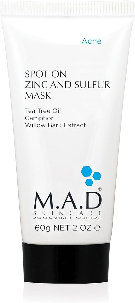Amazon.com : M.A.D Skincare Spot On Zinc and Sulfur Mask - Pore