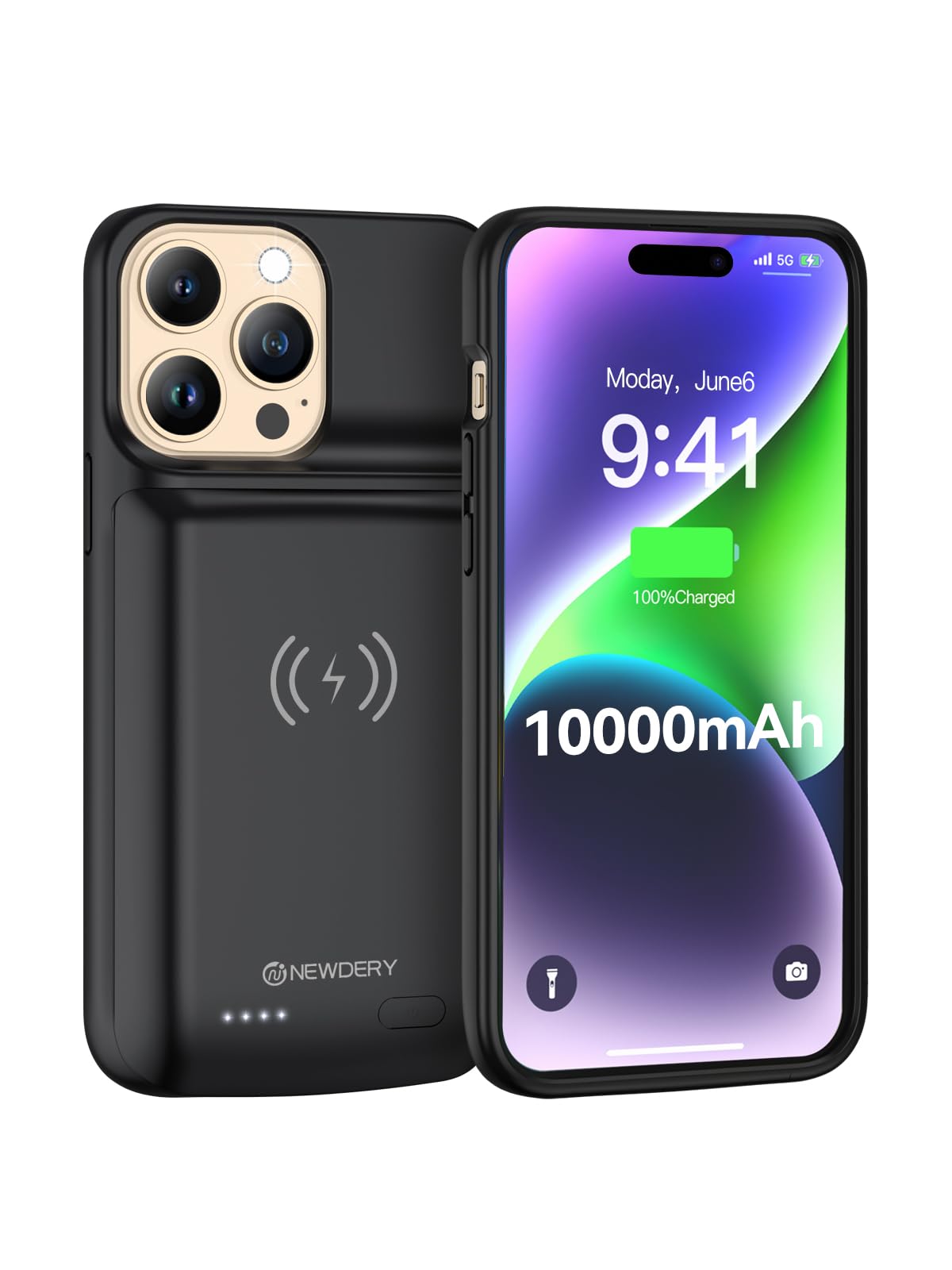Amazon.com: NEWDERY 10000mAh Battery Case for iPhone 14/14 Pro/13
