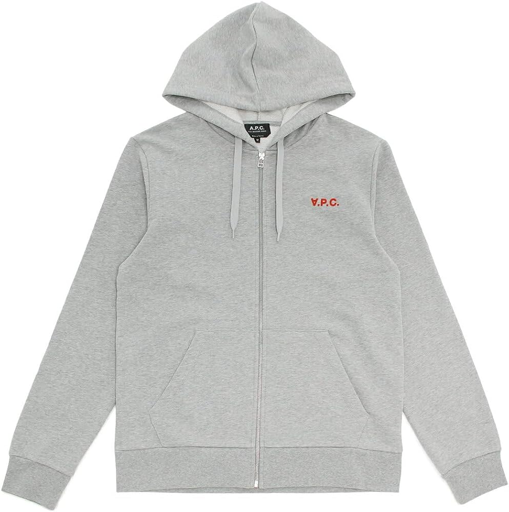 Amazon.co.jp: [アーペーセー] ジップアップパーカー フーディ グレー