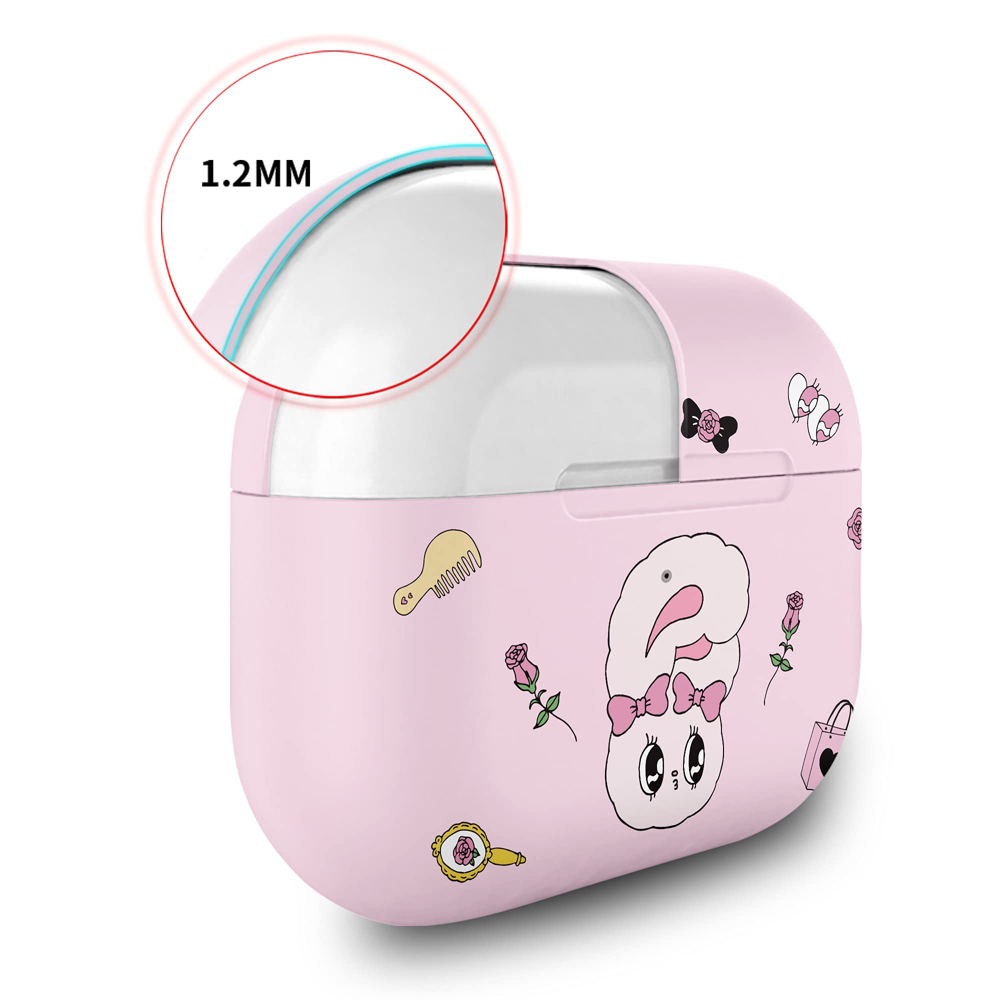 Amazon | Esther Bunny AirPodsプロケースキーホルダーハードPCシェル