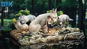 Amazon.co.jp: RoBeKaU もののけ姫 フィギュア ガレージキットシーンの