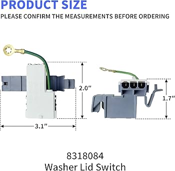 Amazon.com: 8318084 WP8318084 Washer Lid Switch Top Load Washer