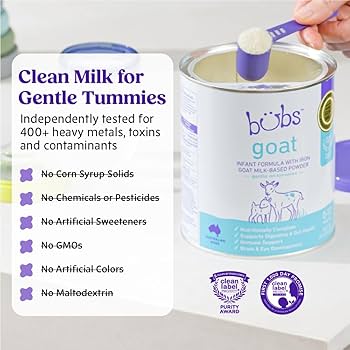 Amazon.com: Bubs Whole Goat Milk Formula with Iron, Goat Milk
