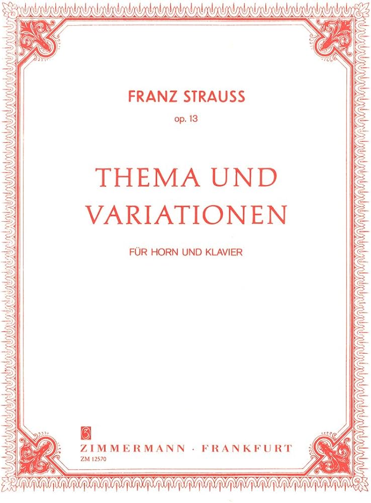 シュトラウス, F.: 主題と変奏 Op.13/ツィマーマン社/ピアノ伴奏付