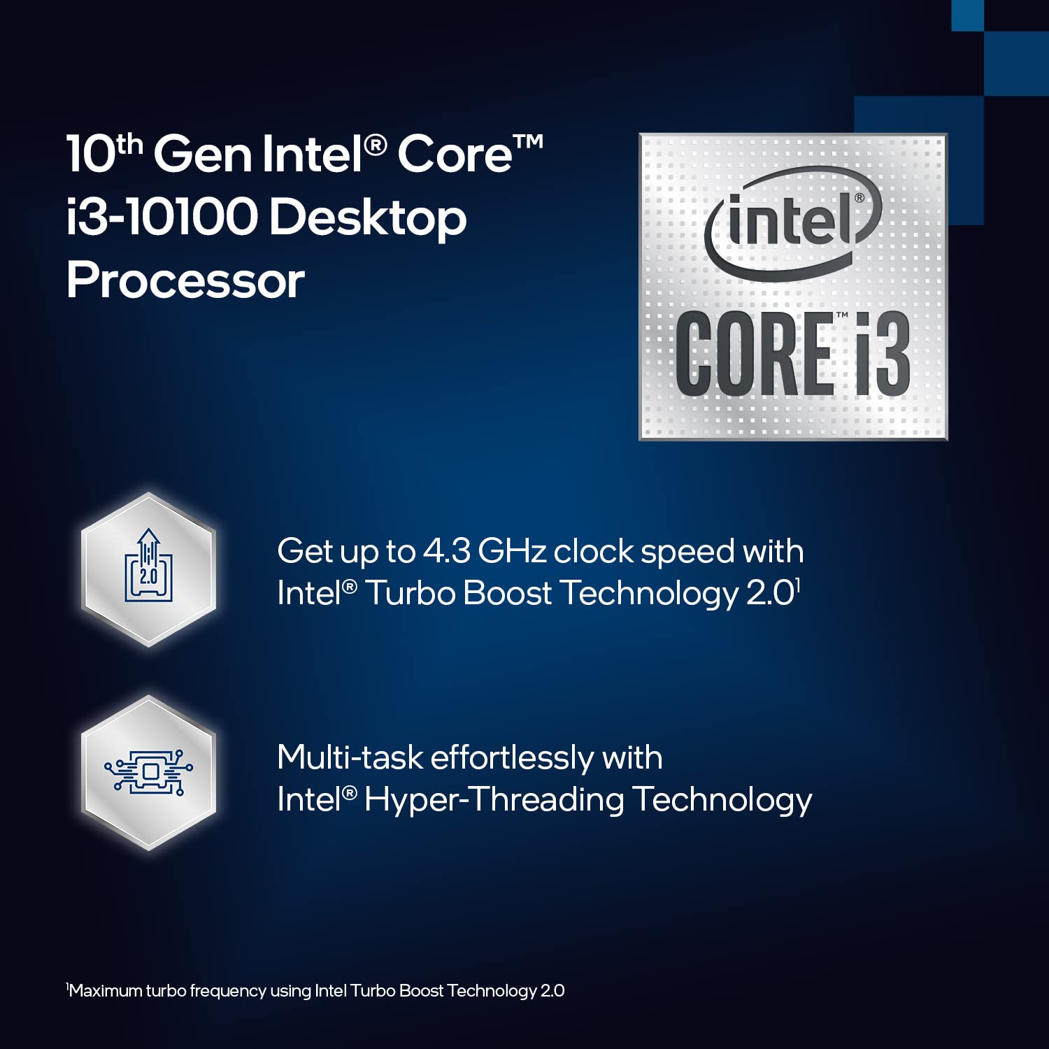 Intel Core i3-10100 Desktop Processor 4 Cores up to 4.3 GHz