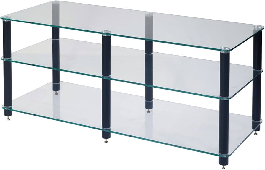 Amazon | Sound Magic AV03GB 強化ガラス棚 ブラック支柱 オーディオ