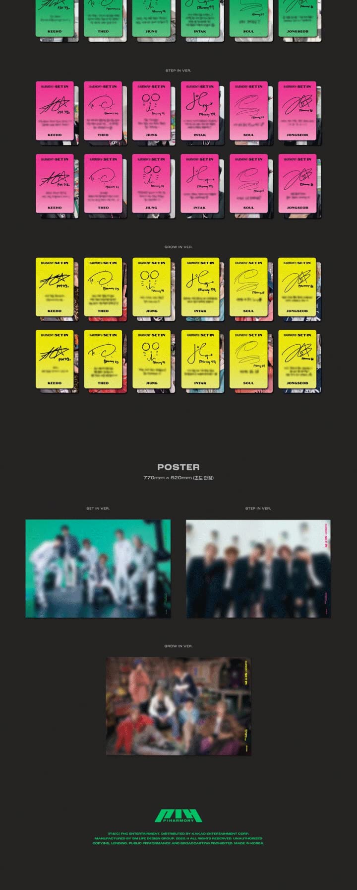 P1Harmony HARMONY : SET IN 5th Mini Album Contents+Booklet+