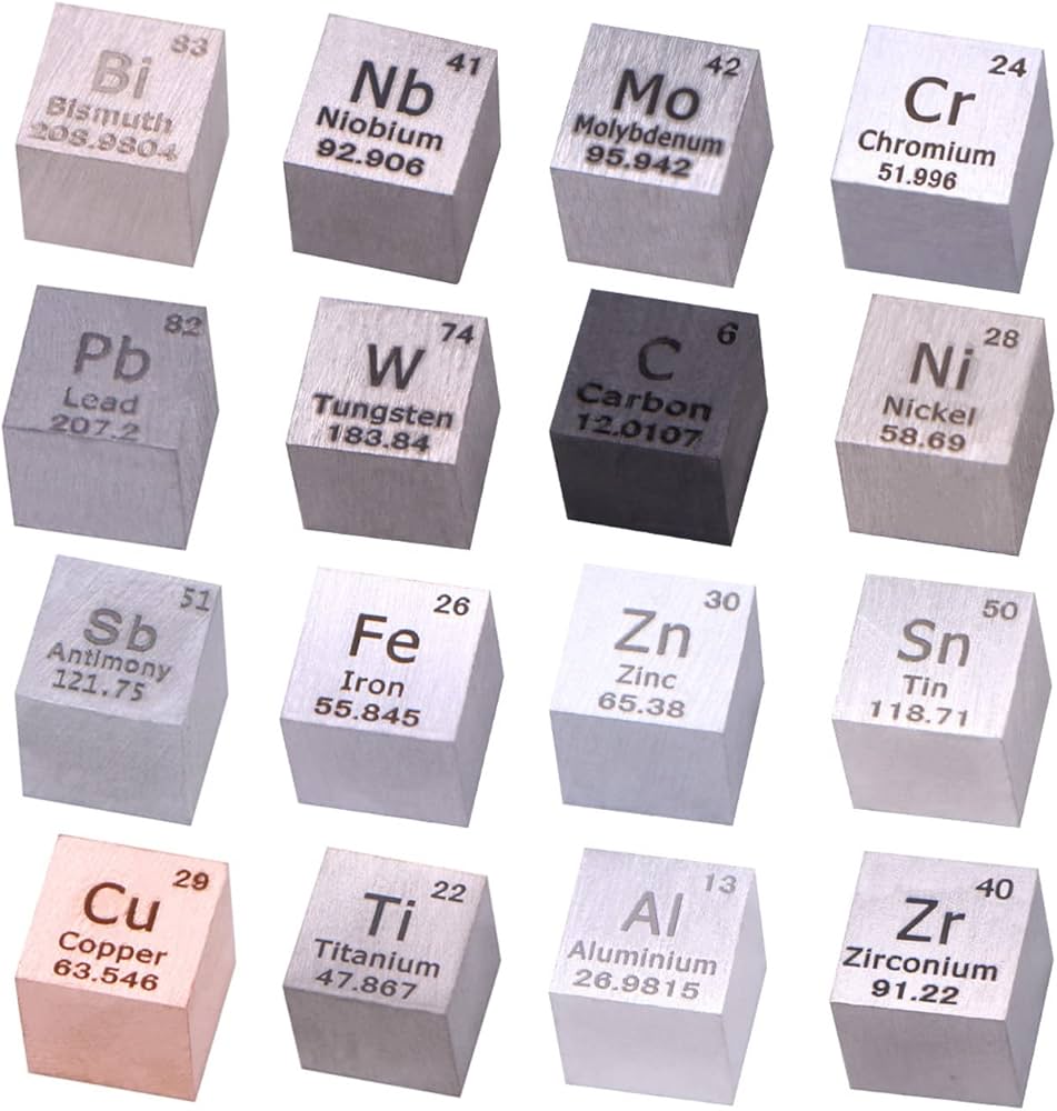 Amazon.co.jp: メタルエレメントキューブ16個セット 密度キューブ