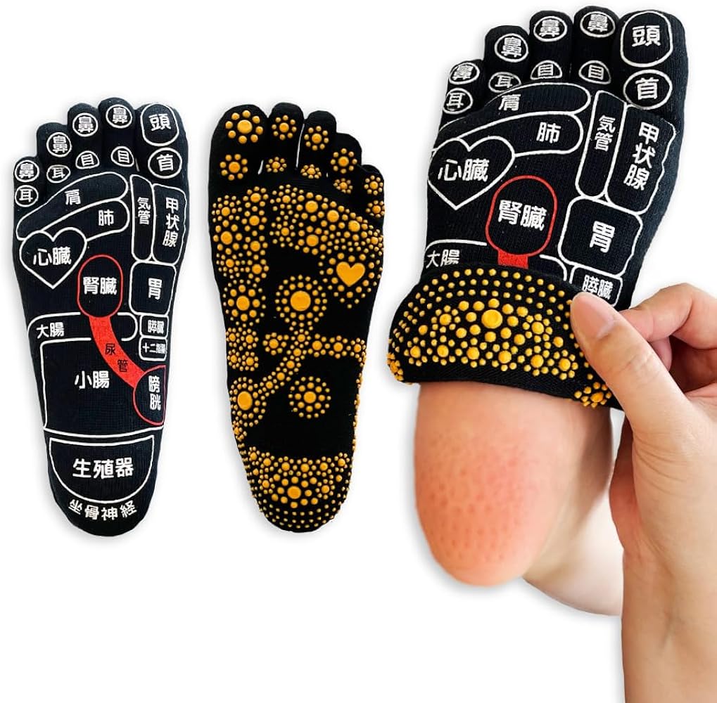 Amazon | [MIKASA] はなもも監修 両面 足つぼ 五本指 ソックス 22-25cm