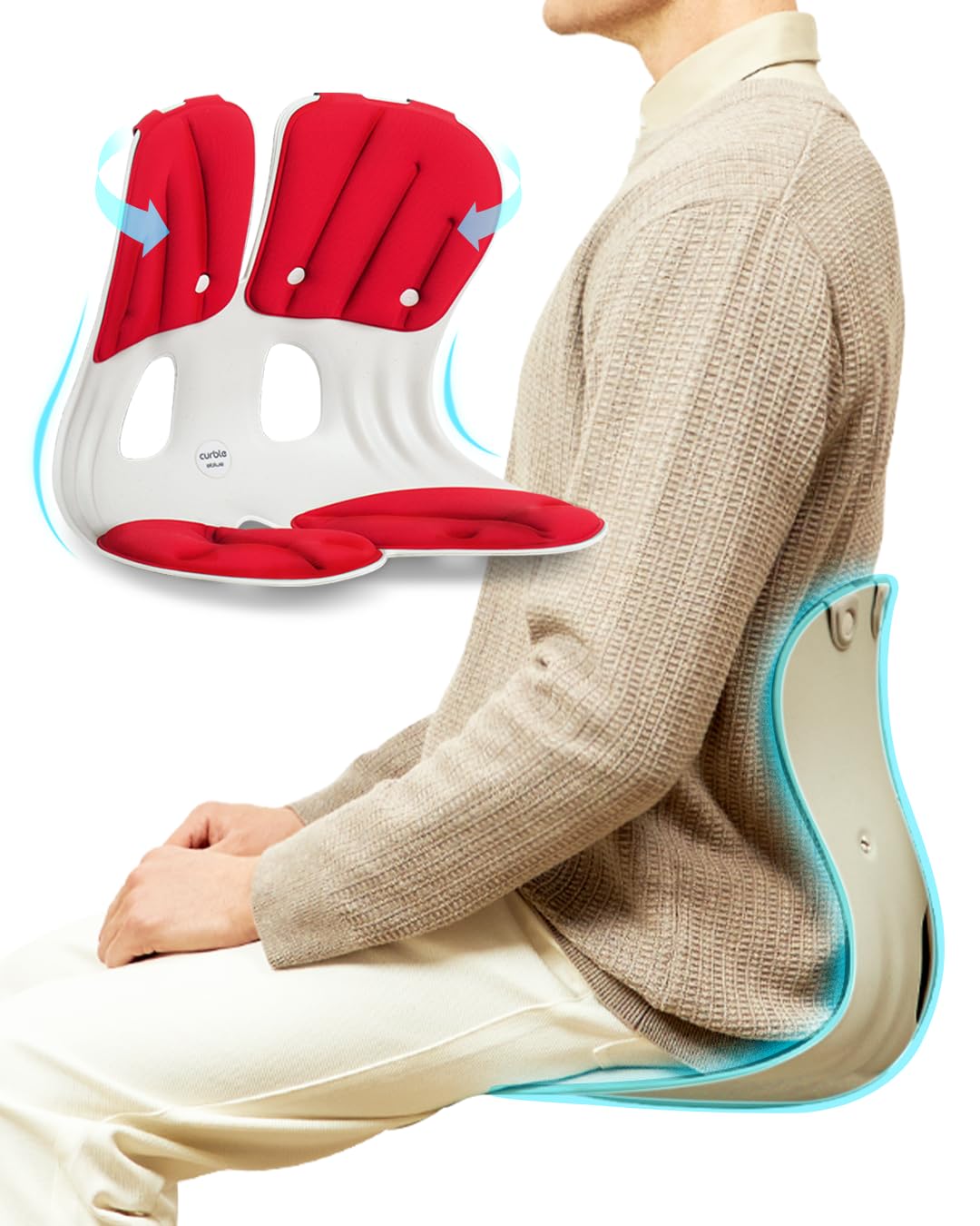 Amazon｜カーブルチェア グランド プレミアム 姿勢 骨盤 猫背 サポート