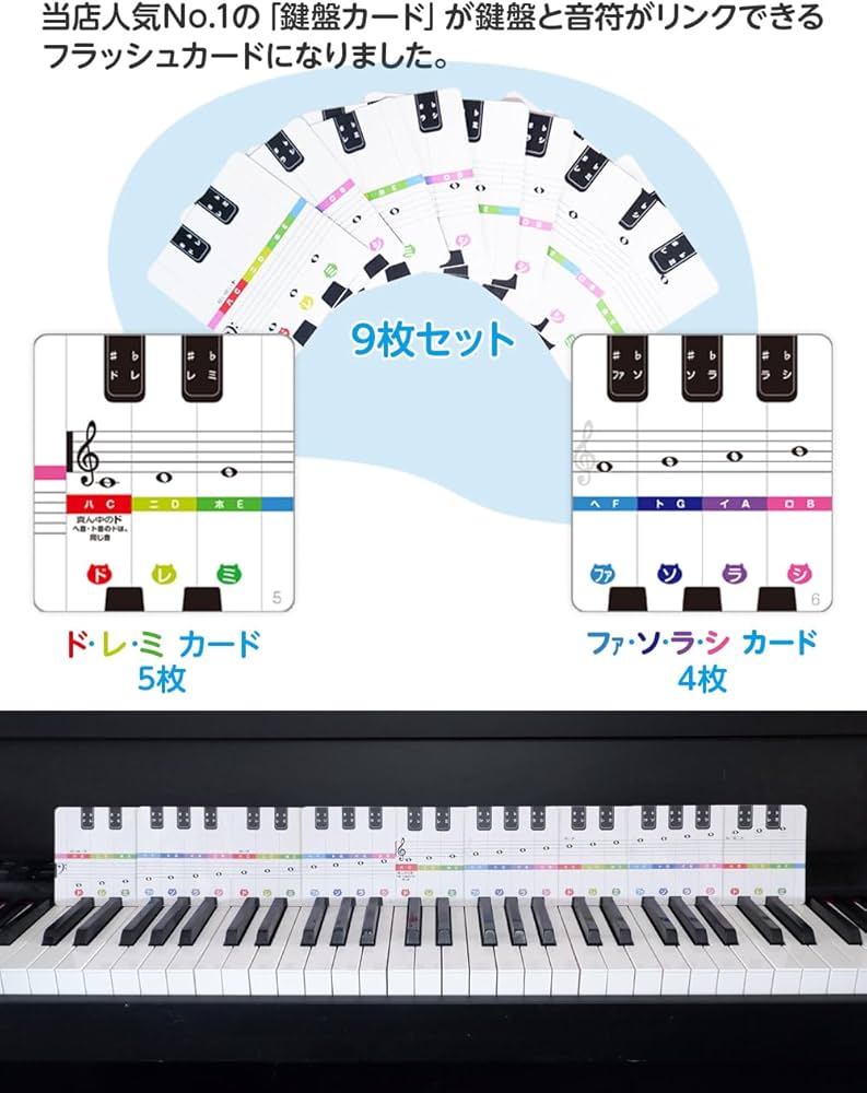 Amazon.co.jp: ドレミ鍵盤カード 4オクターブ / フラッシュカード 31