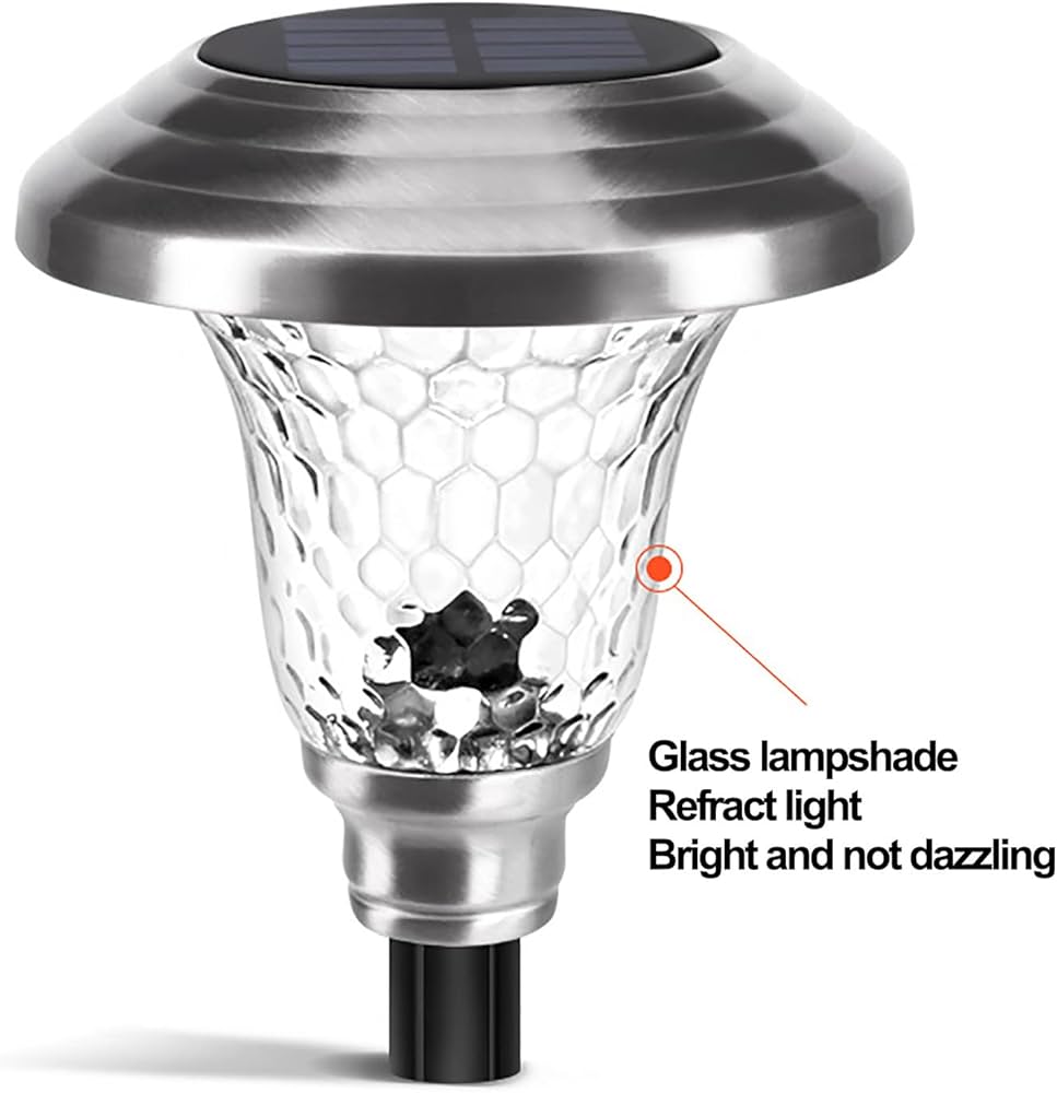 Amazon.co.jp: ガーデン LED ライト、ソーラー ステンレス スチール