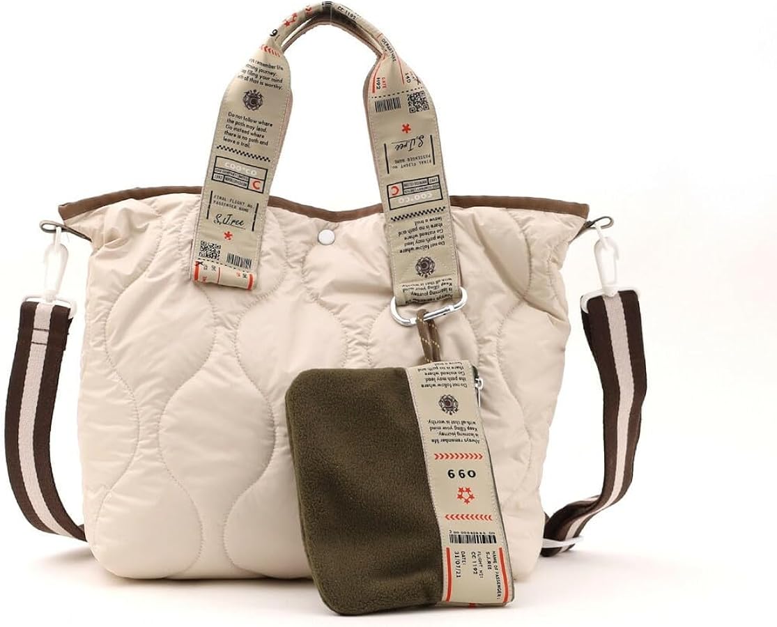 Amazon | [クーコ] オリジナル柄テープキルティング2WAYトートバッグ