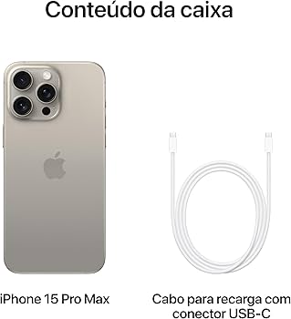 Apple iPhone 15 Pro Max (256 GB) — Titânio natural | Amazon.com.br