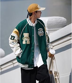 Amazon | [ZANBANG] スタジャン メンズ 刺繍 ジャケット ヴァーシティ