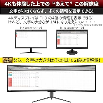 Amazon.co.jp: ハンファジャパン モニター ディスプレイ 湾曲 49インチ