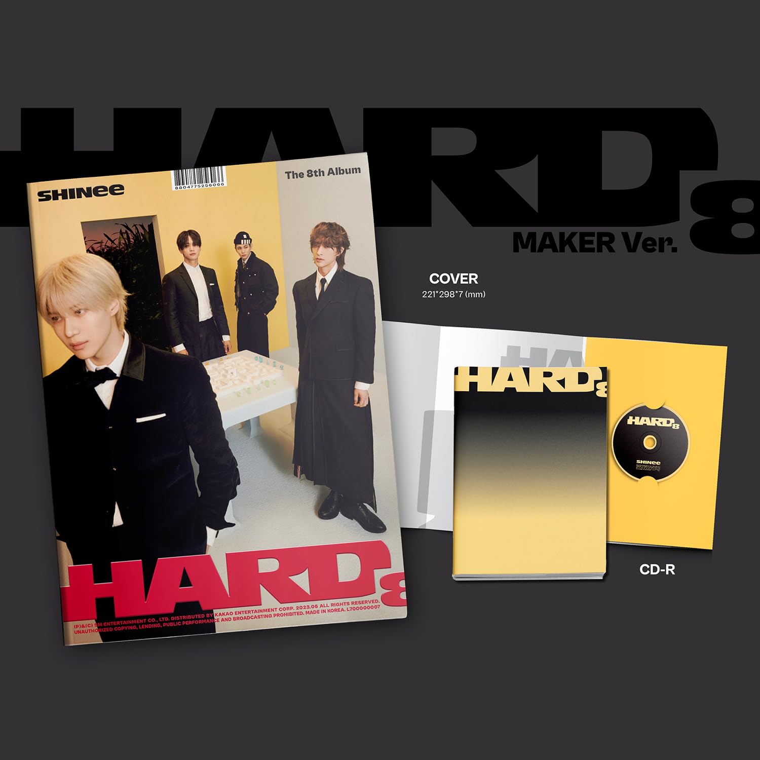 Amazon.com: SHINEE - 8th Album [Hard] (MAKER Ver.) Cover + CD-R +