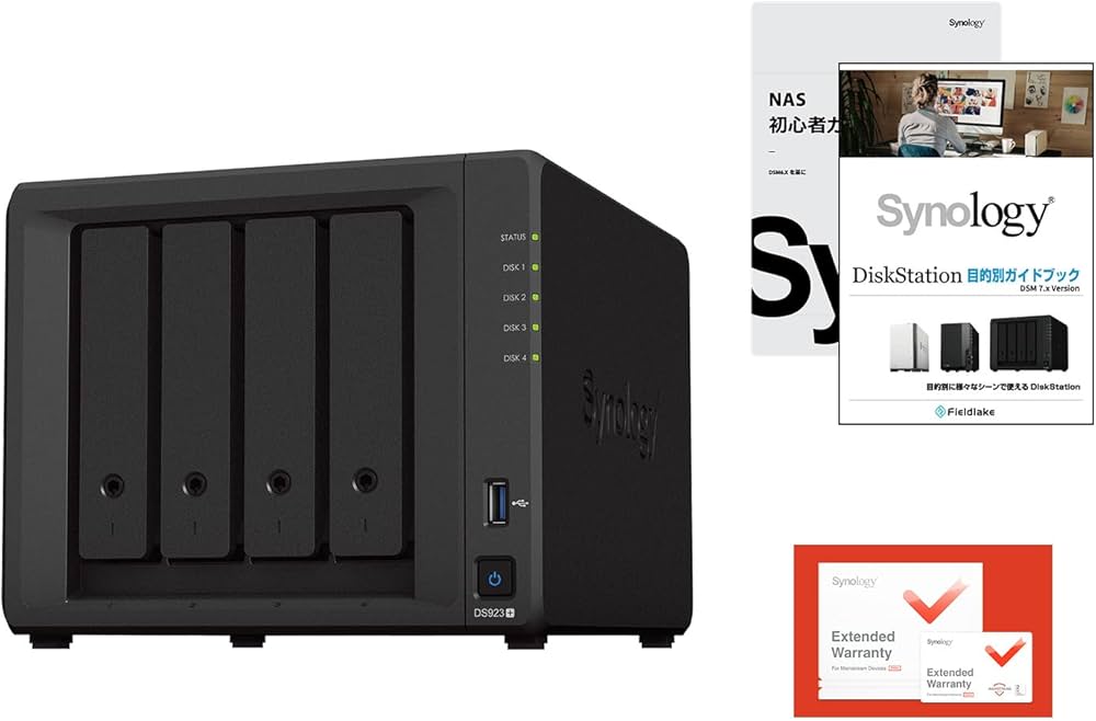 Amazon.co.jp: Synology NASキット 4ベイ 拡張可 DS923+【延長保証