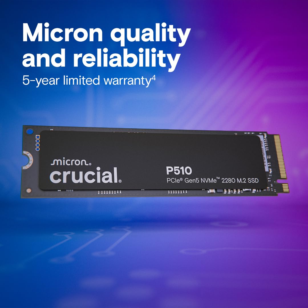 Amazon | Crucial P510 2TB Gen5 NVMe SSD 最大10,000MB/秒 PCIe 5.0 M