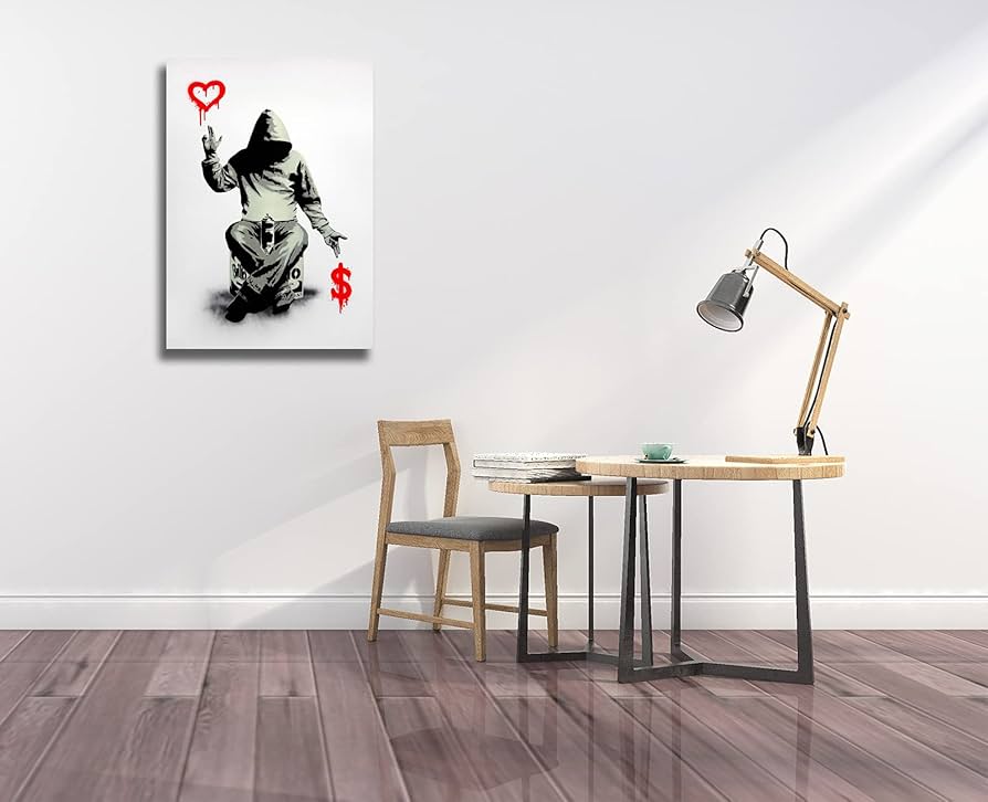 Amazon.co.jp: Banksy バンクシー 愛とお金 アートパネル 飾り絵