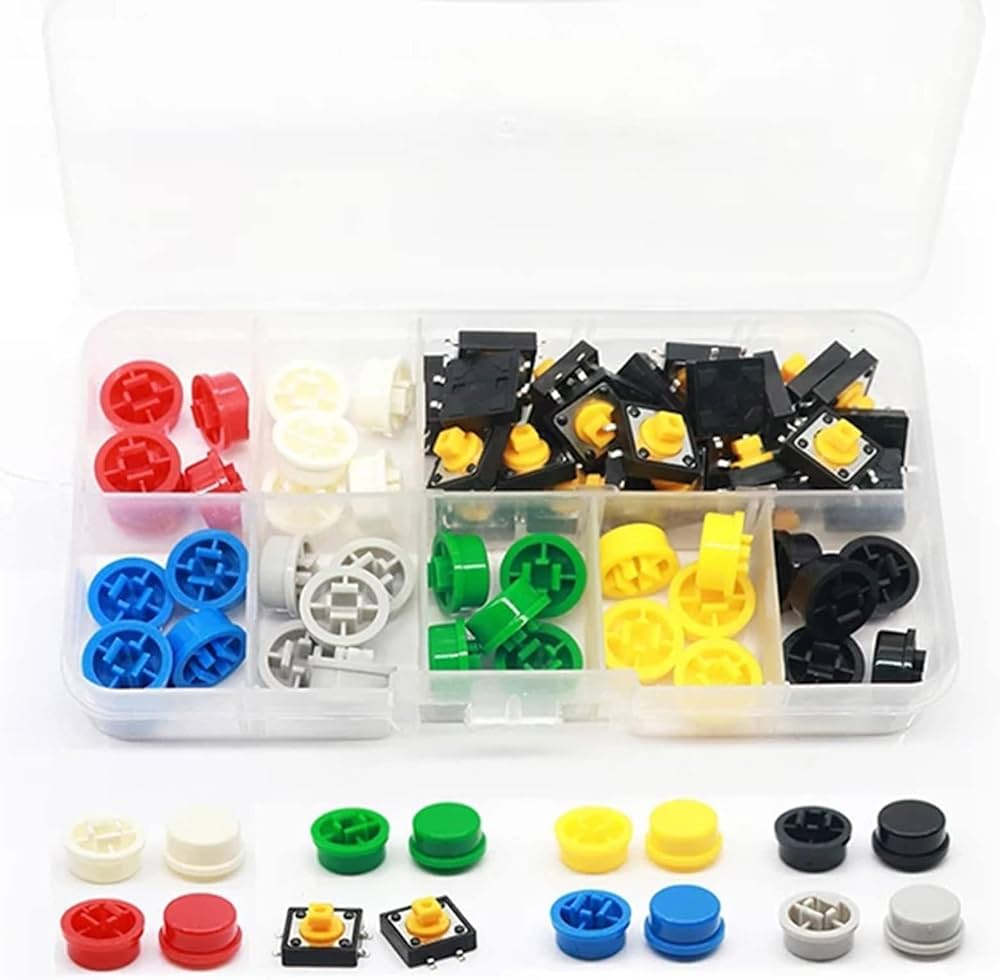 Amazon.co.jp: 28個 タクトスイッチ キャップ プッシュボタン 触覚