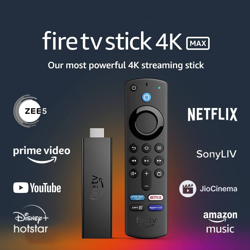 Certified Refurbished Fire TV Stick 4K Max streaming device, Wi-Fi