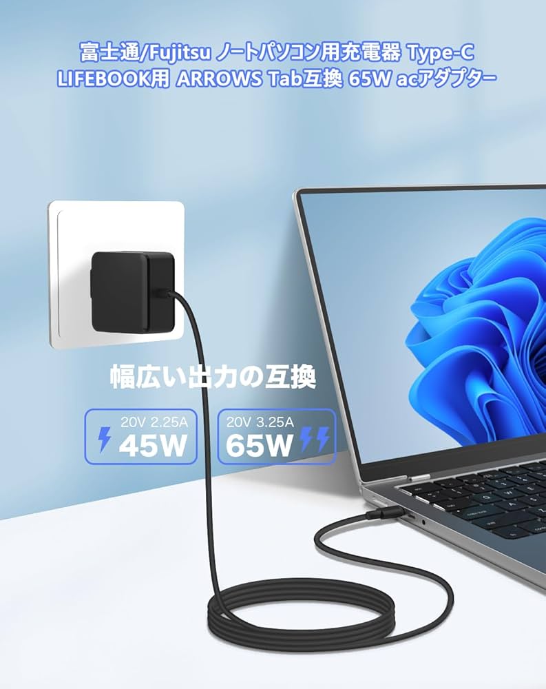 Amazon.co.jp: BOLWEO 富士通 用 acアダプター Type-C 65W 45W 20V