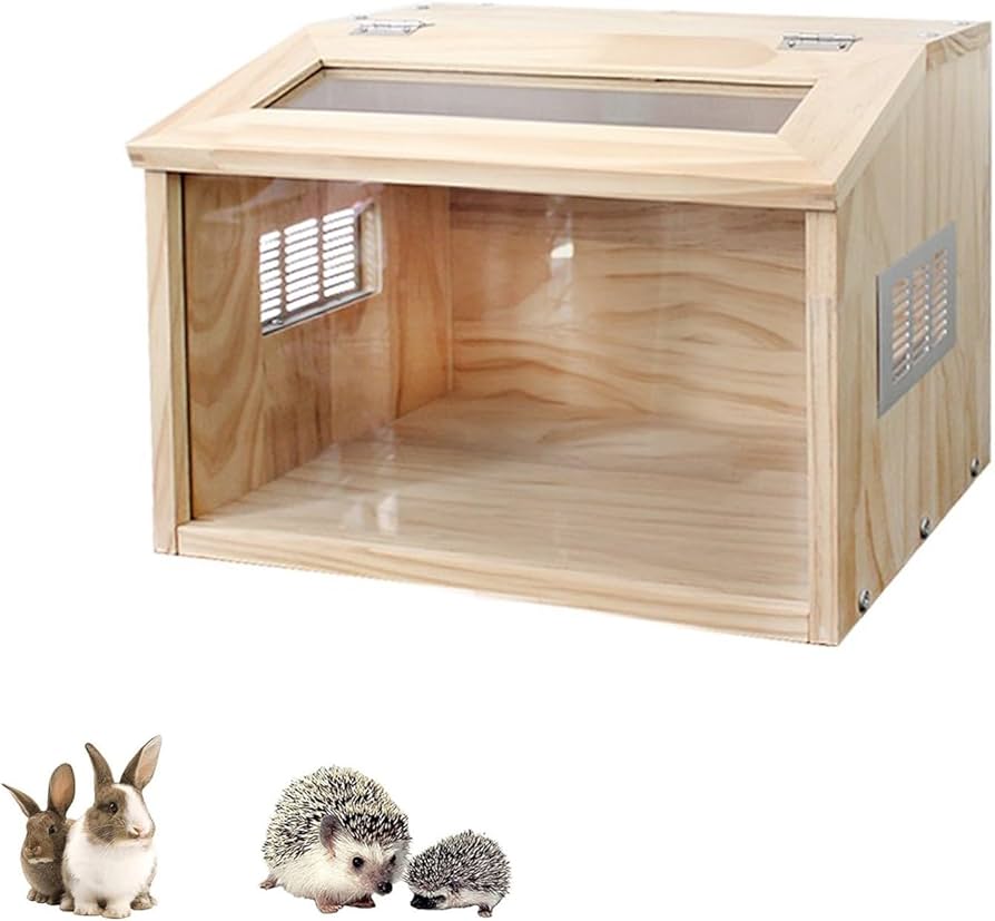 Amazon.co.jp: 木製 飼育ケージ ハムスター ケージ 木製 アクリル 透明