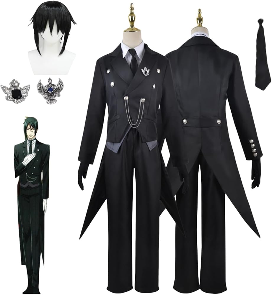 Amazon.co.jp: [HUNIY] 黒執事 セバスチャン·ミカエリス コスプレ衣装