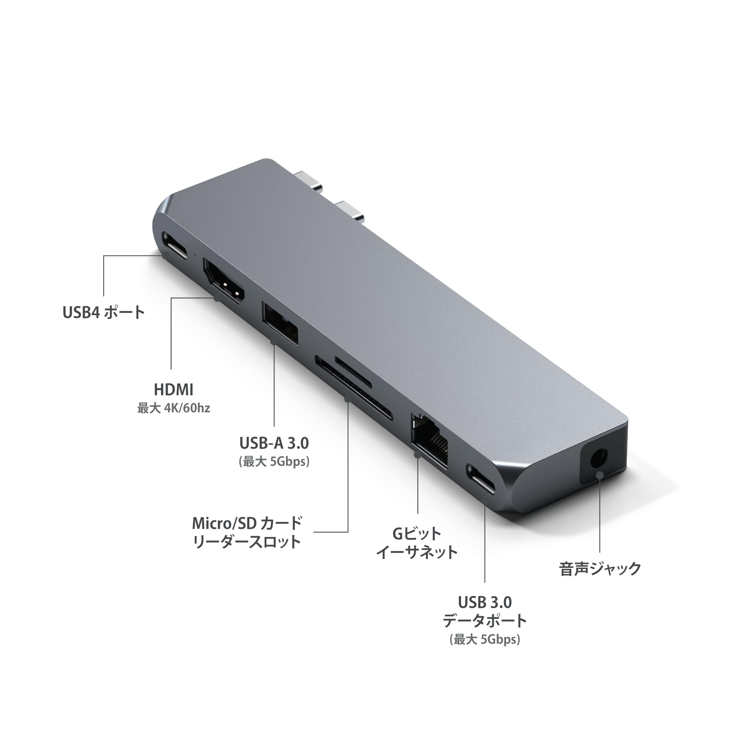 Amazon | SATECHI USB-Cハブ Pro Max 8-in-1 マルチポートアダプター