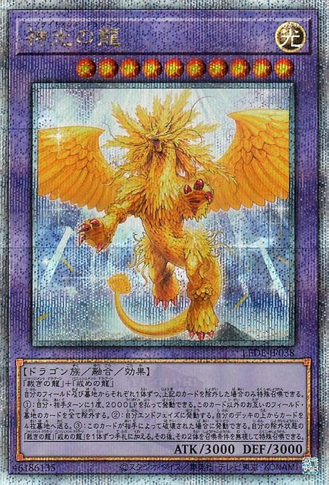 Amazon.co.jp: 遊戯王カード 神光の龍(25th シークレットレア