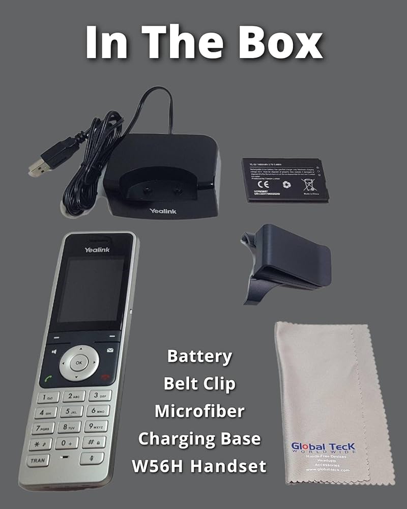 Yealink W56H Teléfono DECT IP inalámbrico – para uso con Yealink