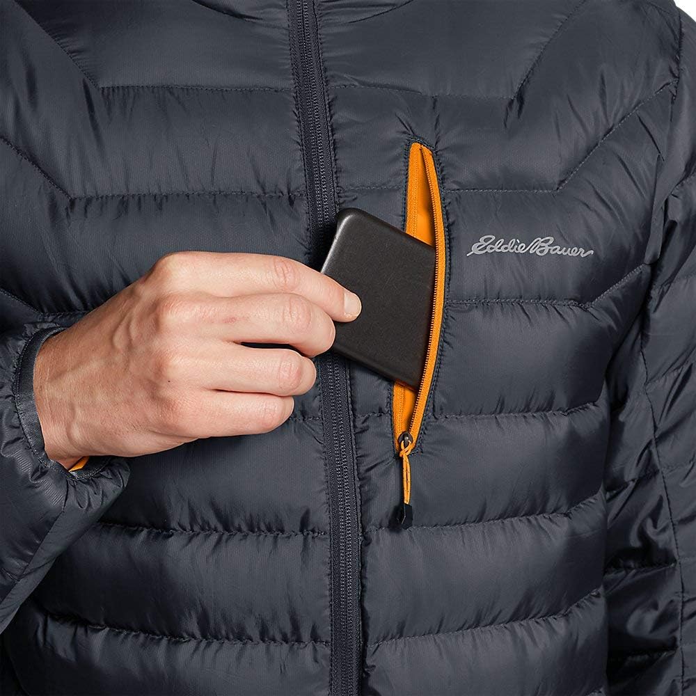 Eddie Bauer Men's Downlight Hooded Jacket, Med Indigo, XX-Large at