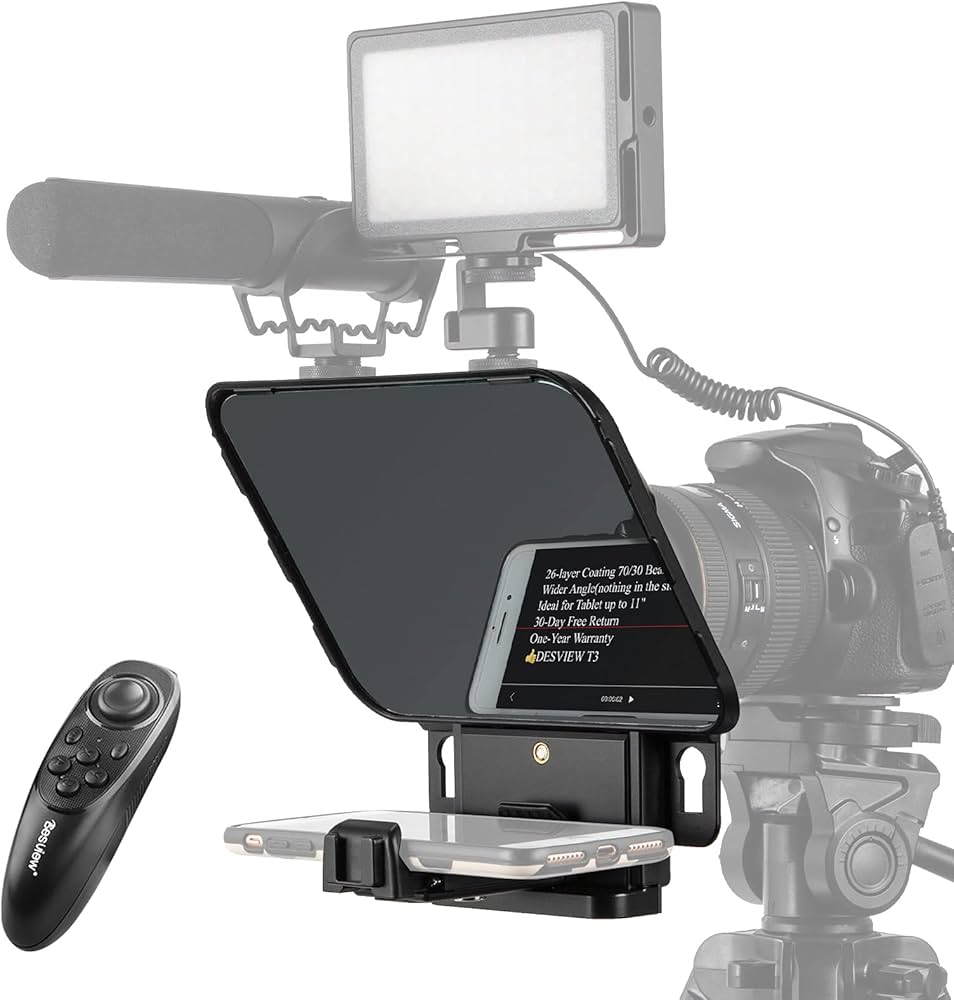 Amazon | Desview T3 テレプロンプター スマートフォンタブレット