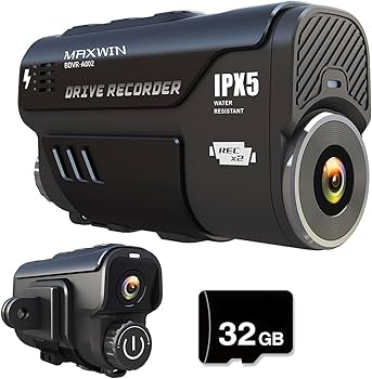 Amazon.co.jp: ドライブレコーダー バイク 2カメラ 前後同時録画 IP65
