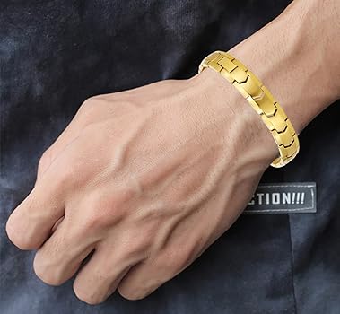 Amazon | [EUMENIDES] メンズ磁気ブレスレット、静電気を除去し、18個