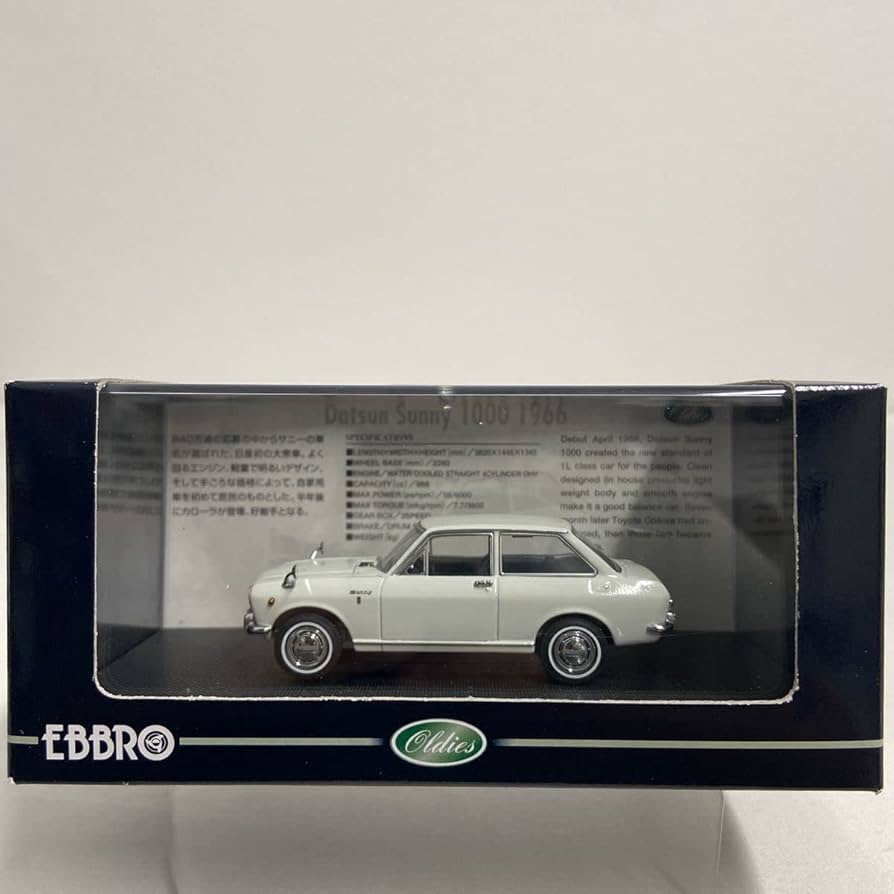 Amazon | EBBRO 1/43 DATSUN SUNNY 1000 1966年 White エブロ