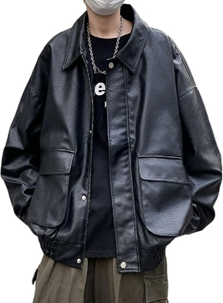 Amazon | [QIFENGDIANZI] レザージャケット 革ジャン メンズ
