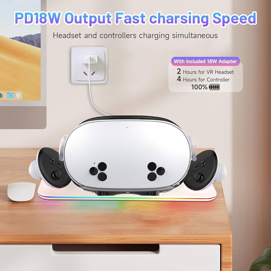 Amazon | Meta Quest 3S 対応 充電ドック 磁気 デザイン Quest 3S VR