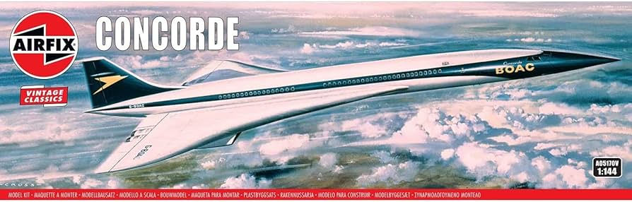 Amazon.com: Airfix Vintage Classics G-BOAC Concorde 1:144 Aviation
